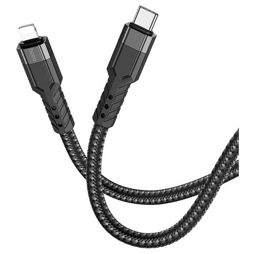 Дата кабель Hoco U110 charging data sync Type-C to Lightning, 1.2 м, чорний фото №6
