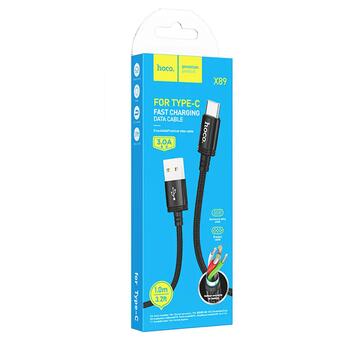 Дата кабель Hoco X89 Wind USB to Type-C 1 м Black фото №5