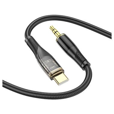 Аудіо кабель Aux Hoco UPA25 (AUX 3.5 to Type-C) (1m) Black фото №4
