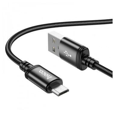 Кабель Hoco X89 Wind USB Type-A to Micro USB 1м Black (6931474784346) фото №1