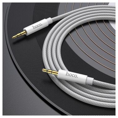 AUX кабель Hoco UPA19 Jack 3.5 to Jack 3.5 2m сірий фото №2