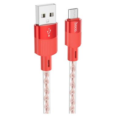 Дата кабель Hoco X99 Crystal Junction USB to Micro USB 1.2 м Red фото №1