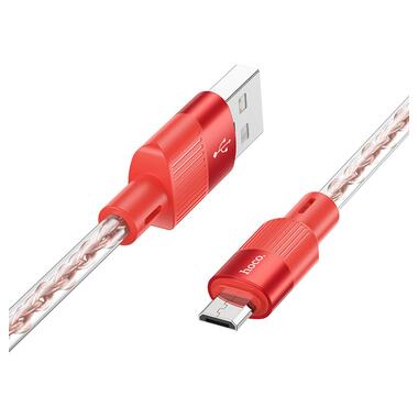 Дата кабель Hoco X99 Crystal Junction USB to Micro USB 1.2 м Red фото №2