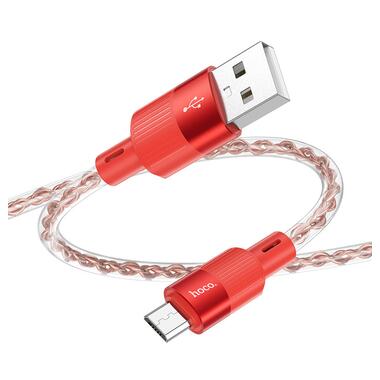 Дата кабель Hoco X99 Crystal Junction USB to Micro USB 1.2 м Red фото №3