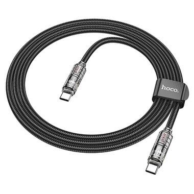 Дата кабель Hoco U122 Type-C to Type-C 60 W 1.2 м Black фото №7