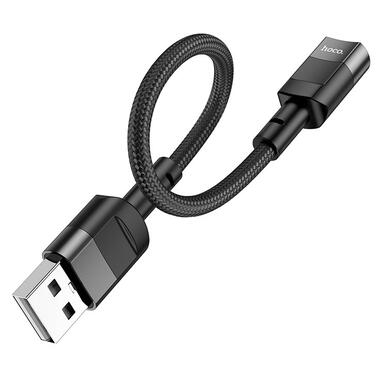 Кабель Hoco U107 USB - Type-C V 2.0 (M/F) 0.1 м чорний (U107U2CB) фото №2