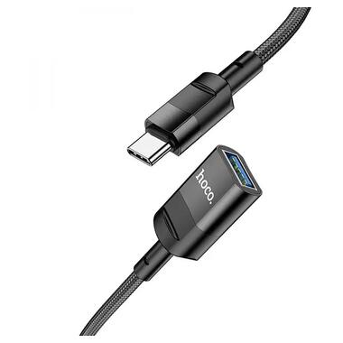 Кабель Hoco U107 Type-C - USB V 3.0 (M/F) 1.2 м чорний (U107CU3BK) фото №2