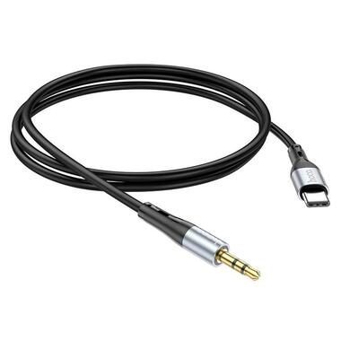 Кабель Hoco UPA22 3.5 mm to Type-C silicone digital audio conversion cable |1M| чорний фото №6