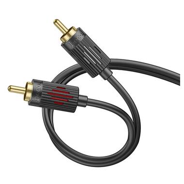 Кабель Hoco 3.5 double Lotus RCA audio cable UPA28 |1.5M| черный фото №5