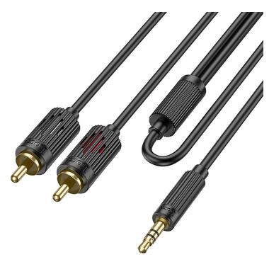 Кабель Hoco 3.5 double Lotus RCA audio cable UPA28 |1.5M| черный фото №2