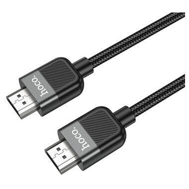 Кабель HOCO Cutting-edge HDTV 2.0 male-to-male 4K HD data cable US09 (L=2m) черный фото №3