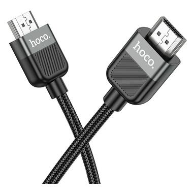 Кабель HOCO Cutting-edge HDTV 2.0 male-to-male 4K HD data cable US09 (L=3M) черный фото №3
