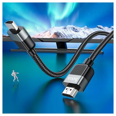 Кабель HOCO Cutting-edge HDTV 2.0 male-to-male 4K HD data cable US09 (L=3M) черный фото №7