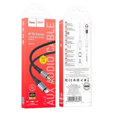 Кабель Hoco Fresh digital audio conversion Cable Lightning UPA26 |1m DAC| черный фото №2