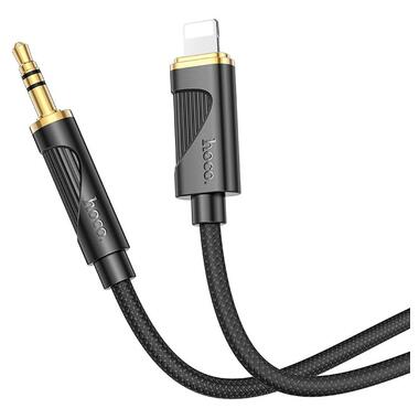 Кабель Hoco Friend digital audio conversion cable aux to Lightning UPA30 |1m DAC| черный фото №1