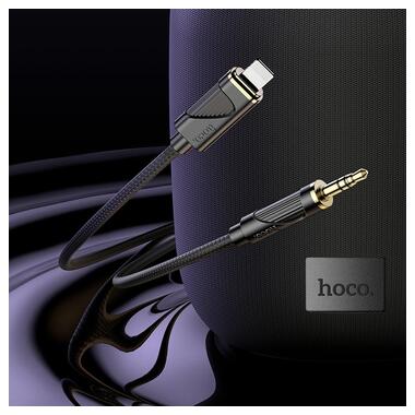 Кабель Hoco Friend digital audio conversion cable aux to Lightning UPA30 |1m DAC| черный фото №4