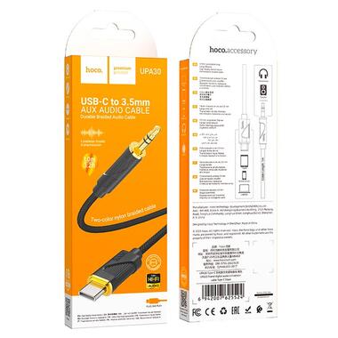 Кабель Hoco Friend digital audio conversion cable aux to Type-C UPA30 |1m DAC| черный фото №5