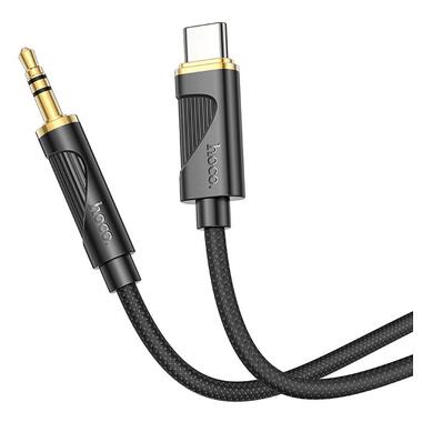 Кабель Hoco Friend digital audio conversion cable aux to Type-C UPA30 |1m DAC| черный фото №1