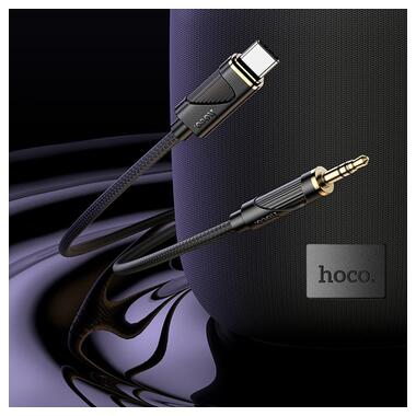 Кабель Hoco Friend digital audio conversion cable aux to Type-C UPA30 |1m DAC| черный фото №4
