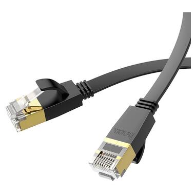 Кабель Hoco General pure copper flat network cable US07 (3M 1Gbps) черный фото №2