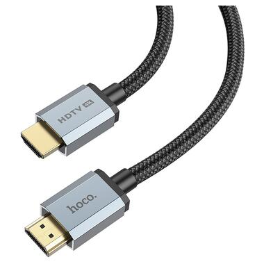 Кабель HOCO HDTV 2.0 Male to Male 4K HD data cable US03 (L=2m) черный фото №3