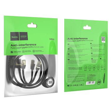 Кабель Hoco LAN RJ45 Level pure copper gigabit ethernet cable US02 |1m| черный фото №6
