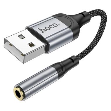 Переходник HOCO fresh external Sound Card USB to 3.5 LS36 черный фото №1