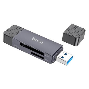 Переходник HOCO Spirit 2-in-1 USB / Type-C 3.0 Card reader HB45 серый фото №1