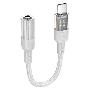 Переходник HOCO Spirit transparent digital audio converter Type-C to 3.5 mm LS37 серый фото №1