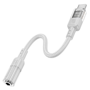 Переходник HOCO Spirit transparent digital audio converter Type-C to 3.5 mm LS37 серый фото №2