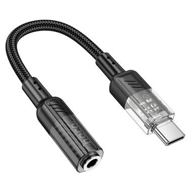 Переходник HOCO Spirit transparent digital audio converter Type-C to 3.5 mm LS37 черный фото №4