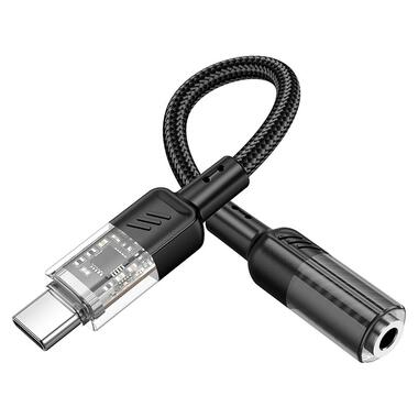 Переходник HOCO Spirit transparent digital audio converter Type-C to 3.5 mm LS37 черный фото №2