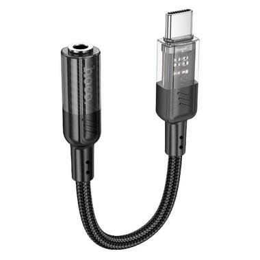 Переходник HOCO Spirit transparent digital audio converter Type-C to 3.5 mm LS37 черный фото №1