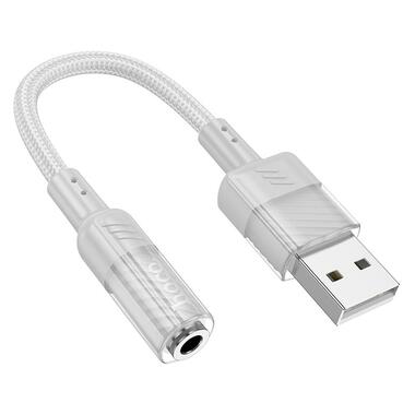 Переходник HOCO Spirit transparent external Sound Card USB to 3.5 mm LS37 серый фото №2