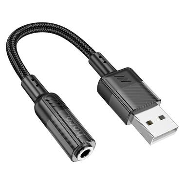 Переходник HOCO Spirit transparent external Sound Card USB to 3.5 mm LS37 черный фото №2