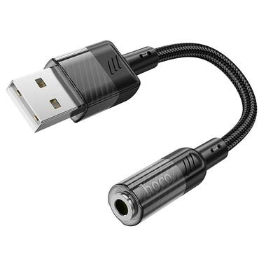 Переходник HOCO Spirit transparent external Sound Card USB to 3.5 mm LS37 черный фото №4