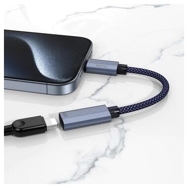 Переходник HOCO Type-C male to iP female charging and data adapter cable UA29A черный фото №7