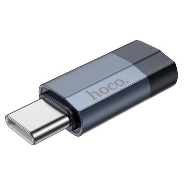 Переходник HOCO Type-C male to iP female charging and data adapter UA29 |3A| черный фото №1