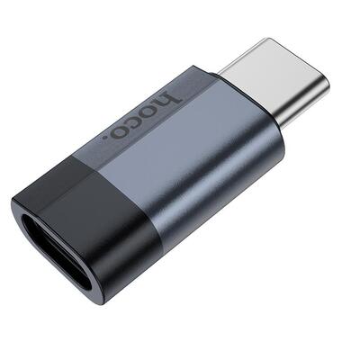 Переходник HOCO Type-C male to iP female charging and data adapter UA29 |3A| черный фото №3