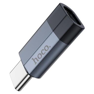 Переходник HOCO Type-C male to iP female charging and data adapter UA29 |3A| черный фото №6