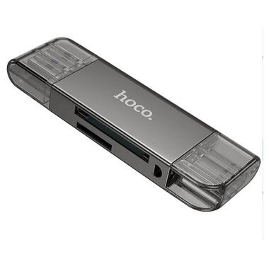 Переходник HOCO USB &; Type-C 3.0 high-speed Card reader HB39 черный фото №3