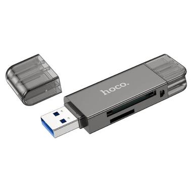 Переходник HOCO USB &; Type-C 3.0 high-speed Card reader HB39 черный фото №4