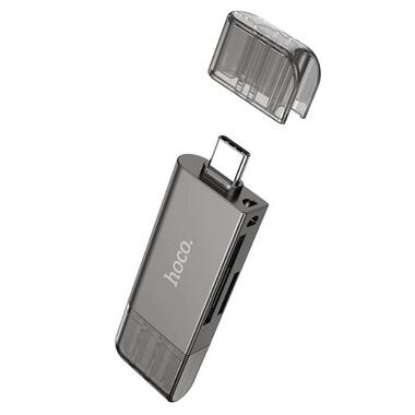 Переходник HOCO USB &; Type-C 3.0 high-speed Card reader HB39 черный фото №5