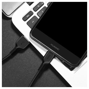 Дата кабель USB 2.0 AM to USB-C 1.0m 3A PVC X20 black HOCO (6957531068846) фото №6