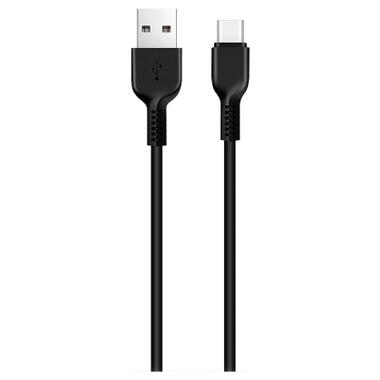 Дата кабель USB 2.0 AM to USB-C 1.0m 3A PVC X20 black HOCO (6957531068846) фото №1