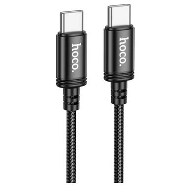 Дата кабель USB-C to USB-C 1.0m Wind 60W X89 black HOCO (6931474784384) фото №1