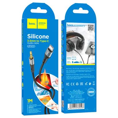 Кабель мультимедийный USB-C to 3.5mm M 1.0m silicone black HOCO (6931474769497) фото №5