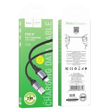 Кабель HOCO X102 Fresh charging data cable iP Black (6942007608756) фото №2