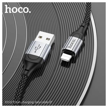 Кабель HOCO X102 Fresh charging data cable iP Black (6942007608756) фото №8
