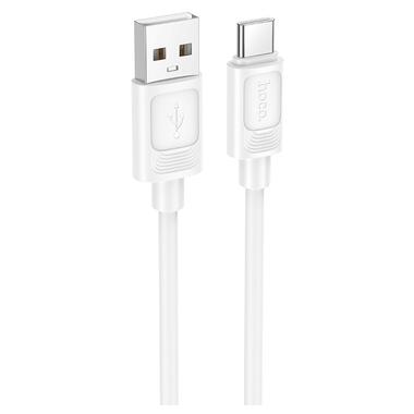 Кабель HOCO X122 Benefit silicone charging data cable Type-C White (6942007662239) фото №1